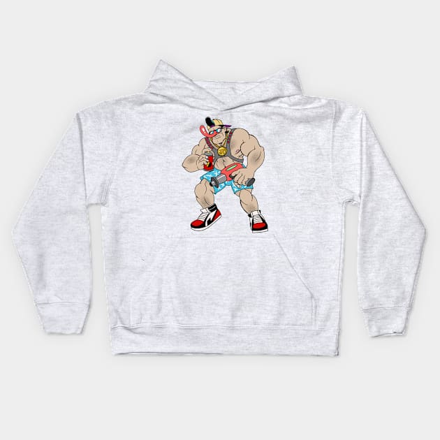 Jimbo Hipster Kids Hoodie by Jim Pixel Inc